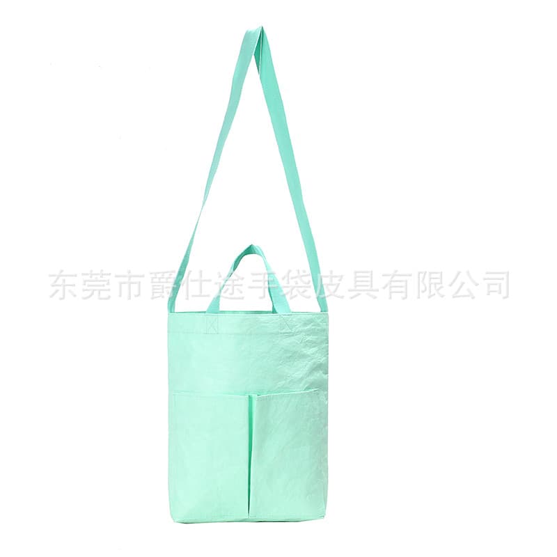 Japanese and Korean minimalist Tyvek tote bag, waterproof eco-friendly Tyvek shoulder bag, creative pleated handbag