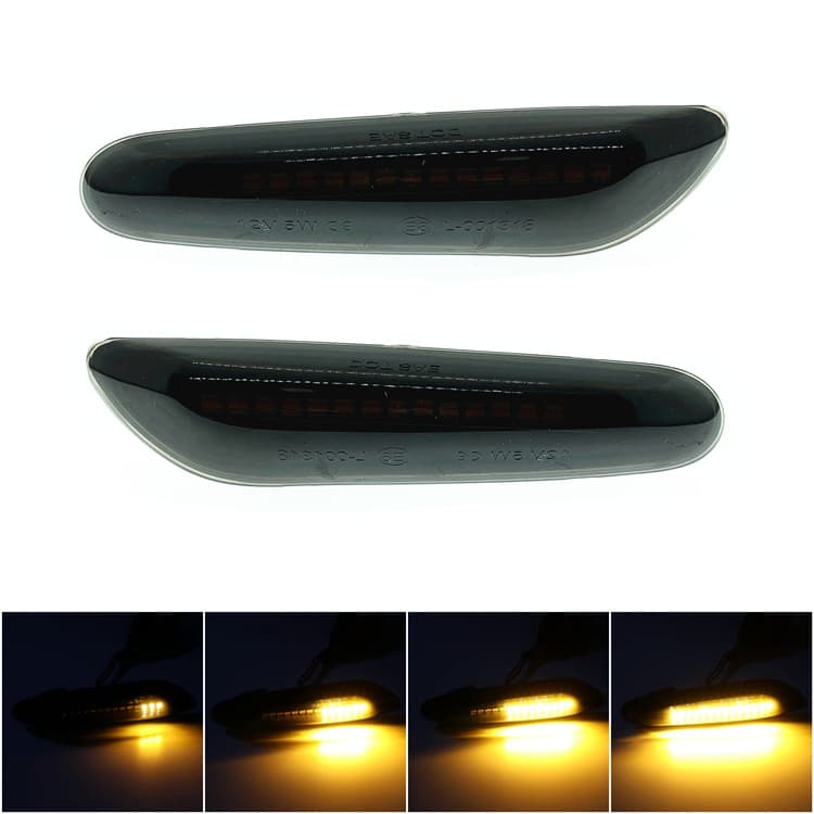 Compatible with BMW 1/3/5 Series E46 E60 E87 E90 E92 X1 X3 Sequential Side Marker Light Side Turn Signal