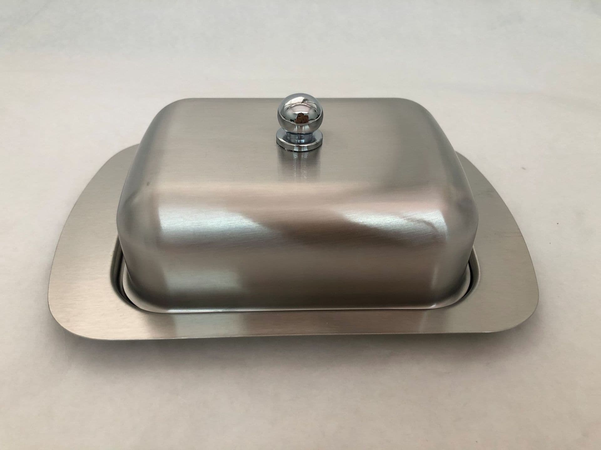 Stainless Steel Butter Dish Restaurant Butter Box Butter Plate Snack Tray Cheese Container Fresh-Keeping Box Insulated Tray