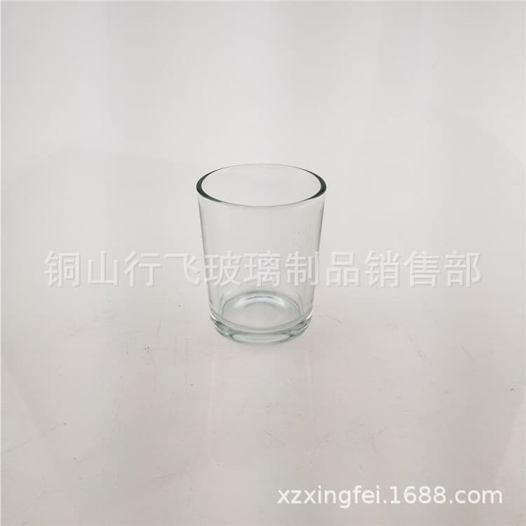 Mini Candle Cup Clear Transparent Glass Jar 60ml Wooden Lid Spray Painted Electroplated One-Piece