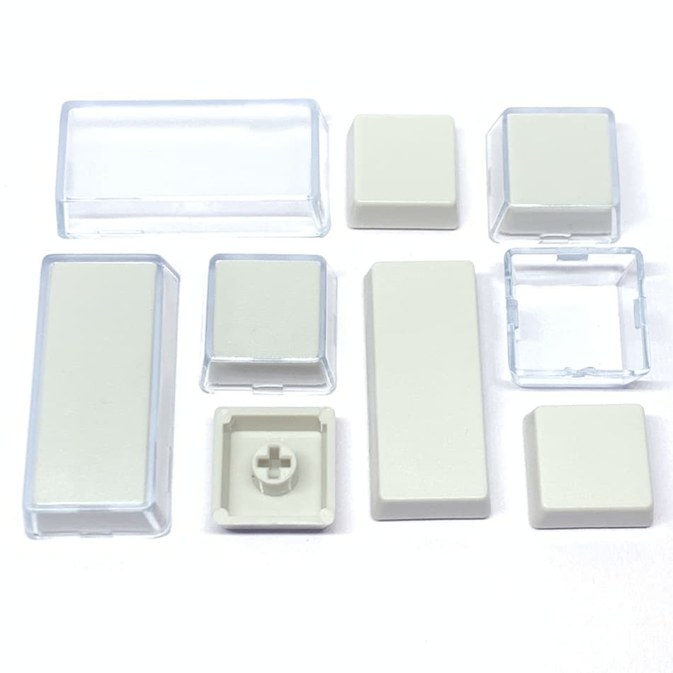 Transparent Keycaps Square Keycaps Single Keycaps Quad Keycaps Sticker Keycaps Double-Layer Keycaps Cash Register Keycaps
