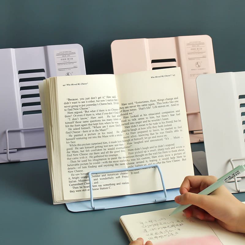 Manufacturer Morandi student multi-functional reading stands, metal book holders, book clips, typing stands for reading.