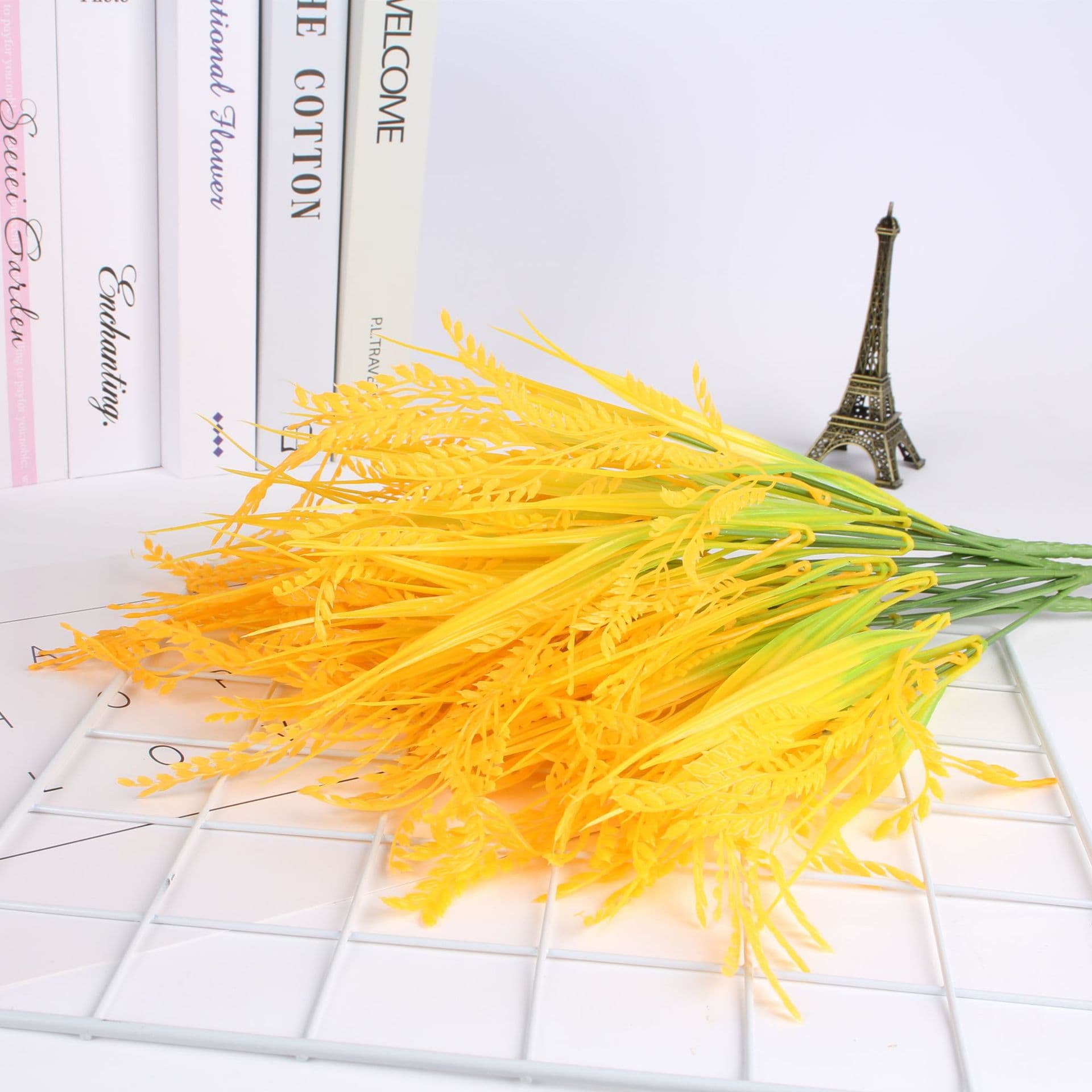 Ready Stock 7-Branch Artificial Rice Ears, Fake Plant Rice Paddy, Lighting Assembly, Garden and Venue Decoration