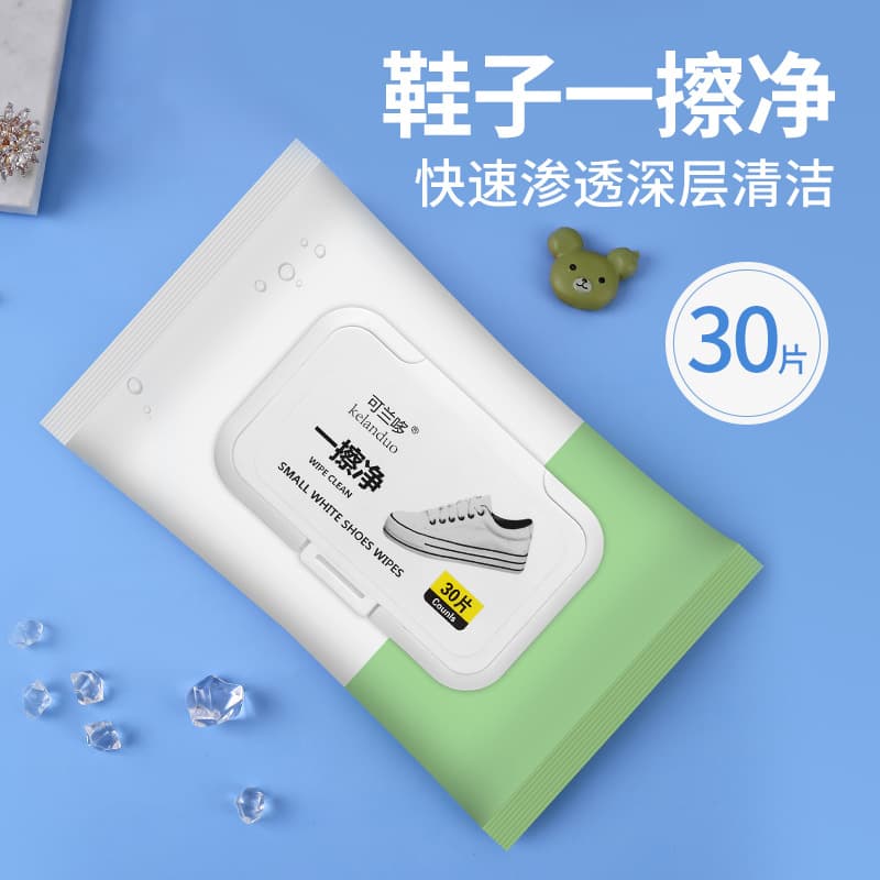 Shoe Cleaning Wipes 30-Pack White Sneaker Cleaner Athletic Shoe Cleaning Wipes Travel Portable No-Rinse Shoe Cloth