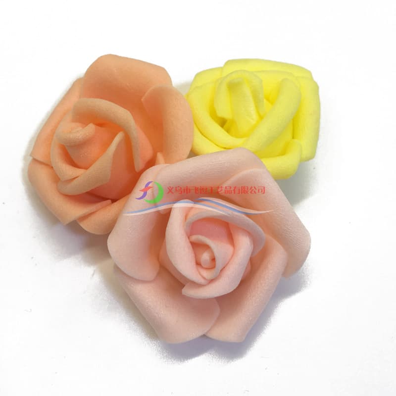 3.5cm curled-edge foam rose head, artificial flower for weddings, scented decorations, and more.