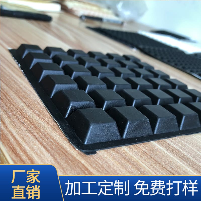 Eco-friendly natural rubber supply, silicone anti-slip foot pads, trapezoidal black rubber feet, 3M self-adhesive impact-resistant square T-tape