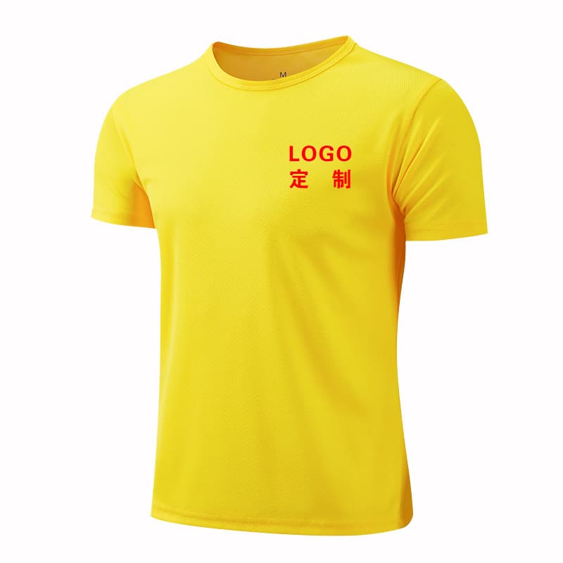Summer Sports Trend Quick-Dry Short Sleeve T-Shirt with Printed Logo and Text Advertising Custom Shirt Workwear Class Uniform