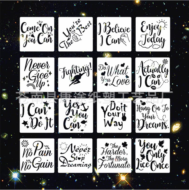 Amazon Best-Selling Inspirational Painting Stencil DIY Painting Template Encouragement Spray Paint Stencil