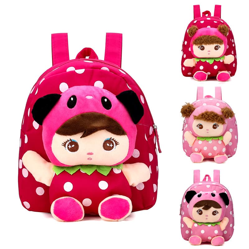 Manufacturer Direct Supply, 1-4 Years Old Unisex Cartoon Double-Shoulder Bag, Cute Canvas Backpack, Doll Children's Backpack