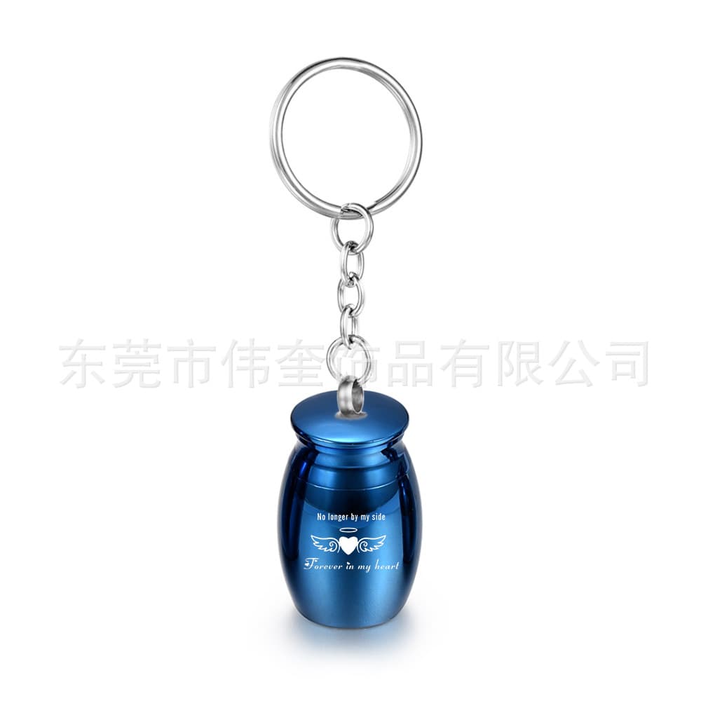 16x25mm cremation urn keychain, mini cremation urn for memorializing loved ones or pets.