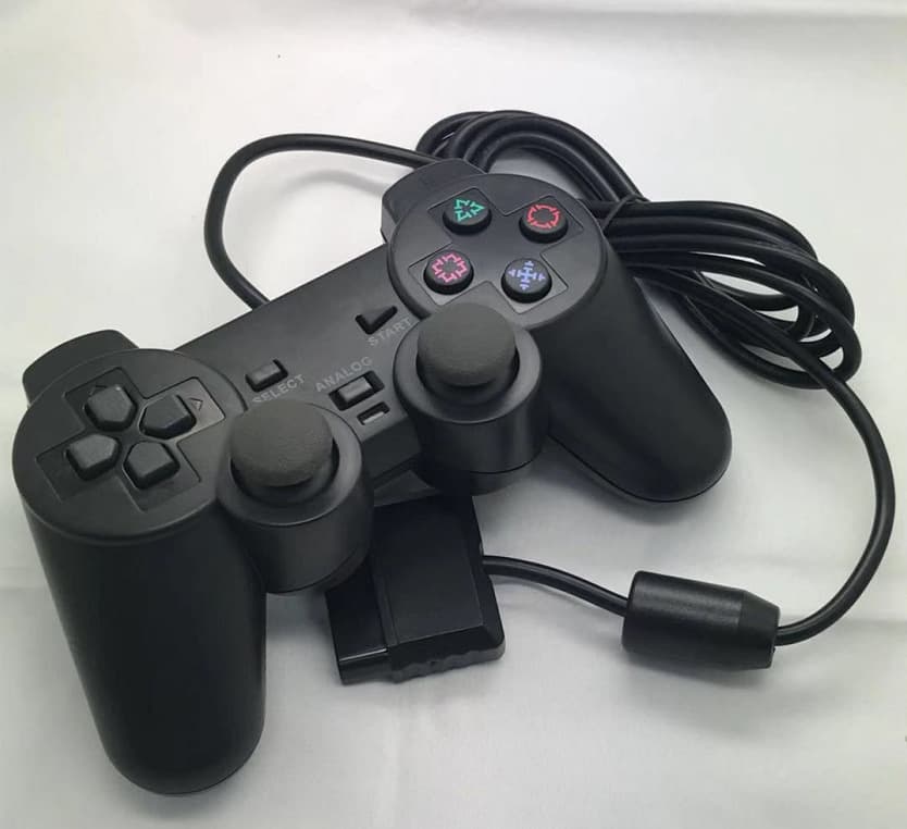 PS2 Game Vibration Joystick PS2 Wired Controller PS1 Handle Single Vibration Single Motor P2PS1 Snowflake Button