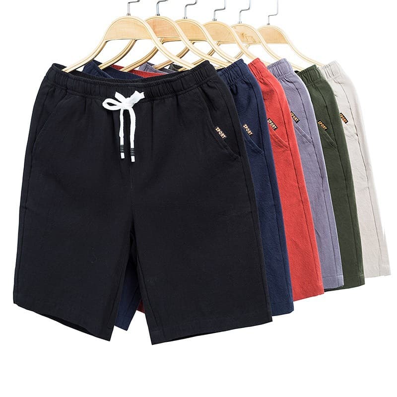 Men's Shorts Summer Large Size Outer Wear Pants Summer Boys Casual Cotton Linen Linen Beach Pants Men's Wear