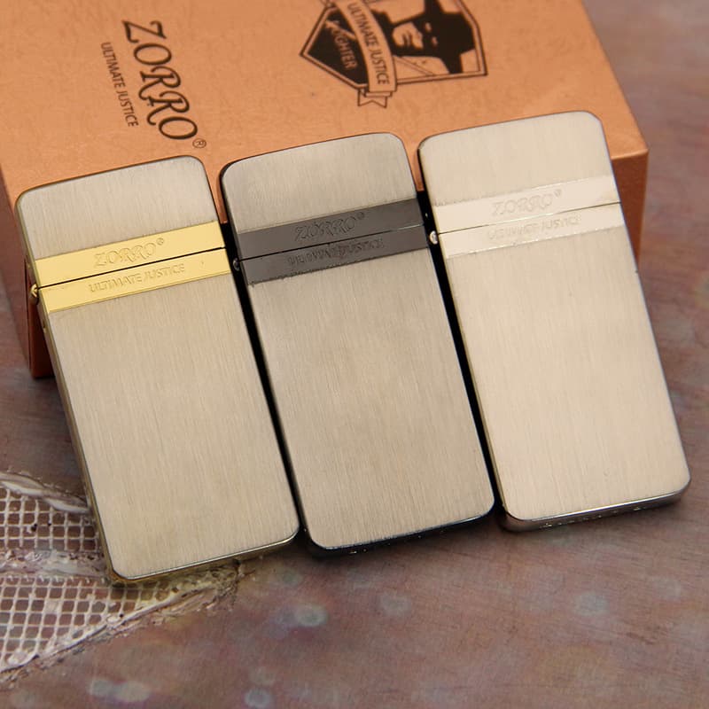 TikTok Same Style Zorro ZC5 Summer Ultra-Thin Kerosene Lighter Portable Custom Laser Engraving