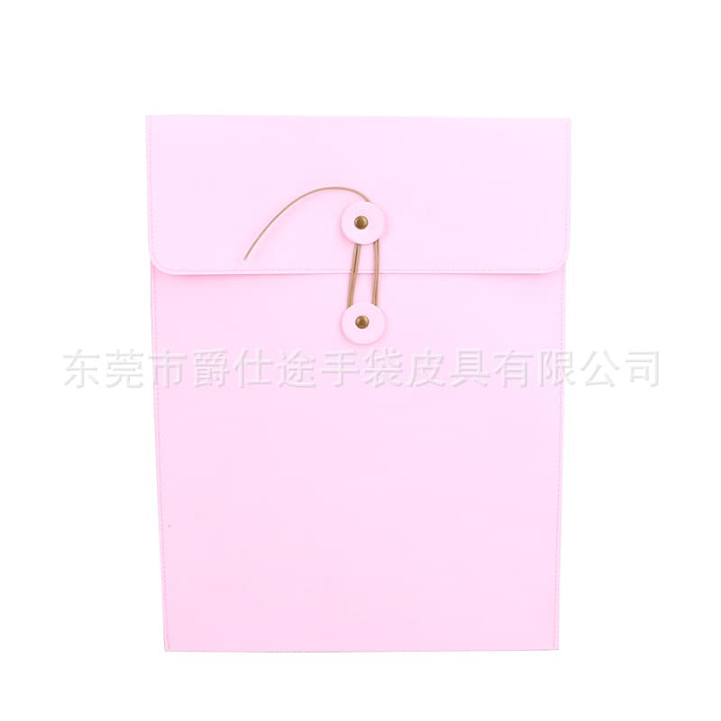 Korean New Kraft Paper Document Bag, Pink Eco-friendly Kraft Paper Envelope Bag, Washable Kraft Paper Document Bag