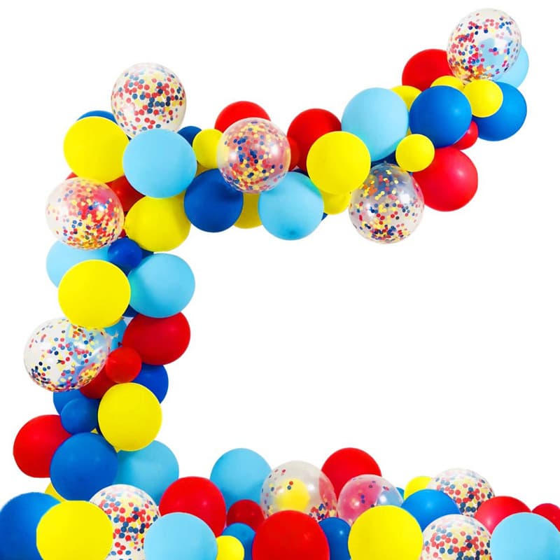 Red Green Blue Rainbow Balloon Chain Latex Set Baby 1st Birthday Party Decoration Balloons Retail Wholesale