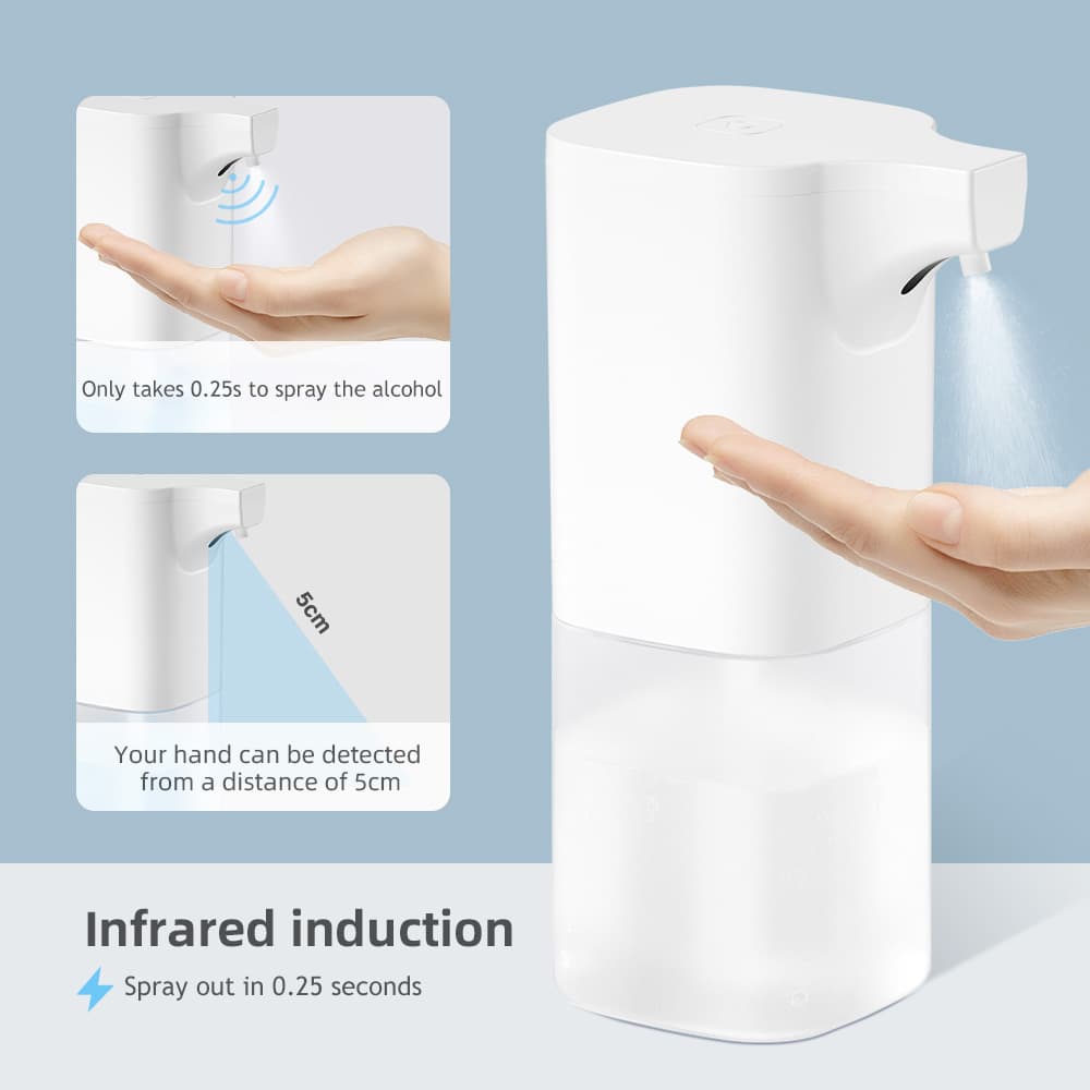 New Disinfection Spray Alcohol Washing Mobile Phone Automatic Induction Soap Dispenser Plug-Free 350ML