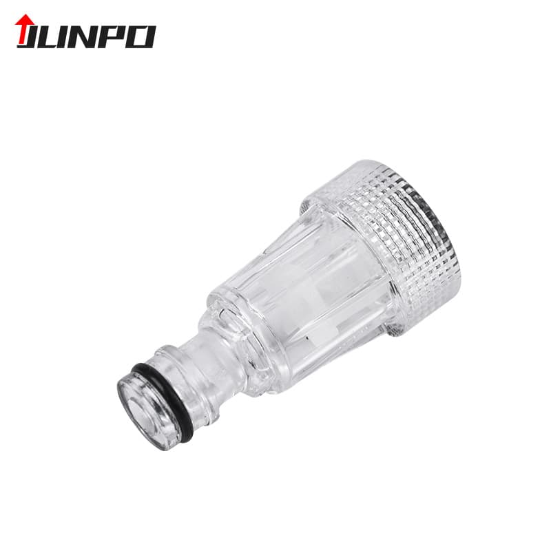 Manufacturer wholesale high-pressure washer car wash machine inlet nipple quick-connect filter screen internal six-point transparent filter