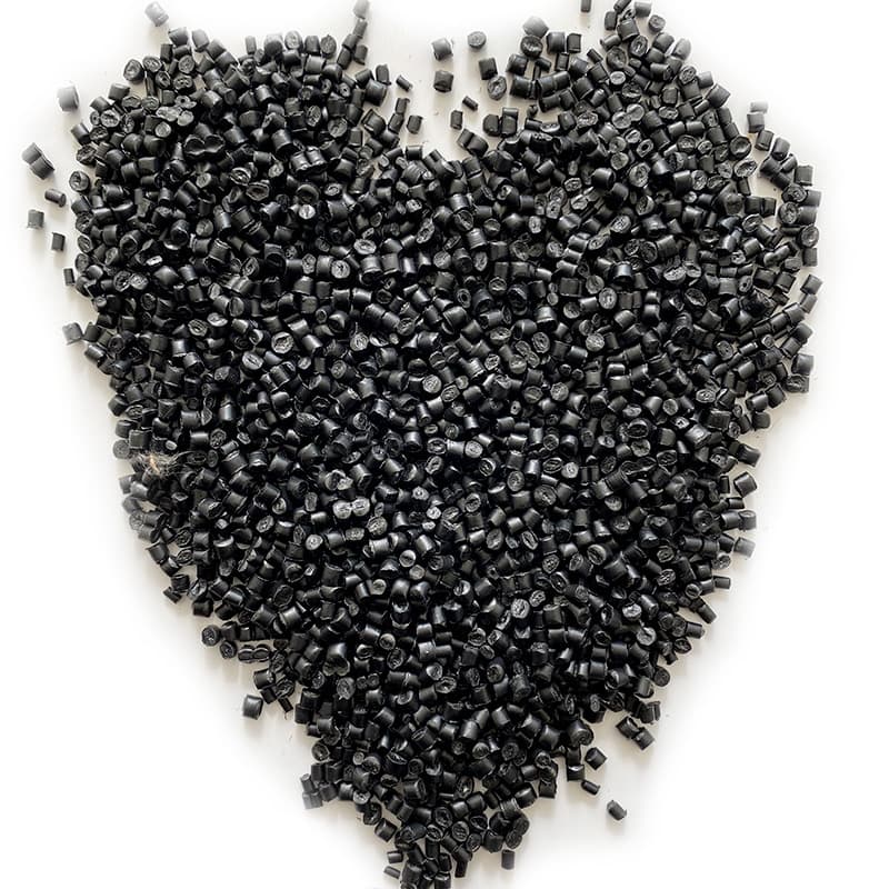 Injection Grade Recycled Plastic Pellets, Black Shiny PP Recycled Pellets Supply, Black PP Modified Plastic Particles