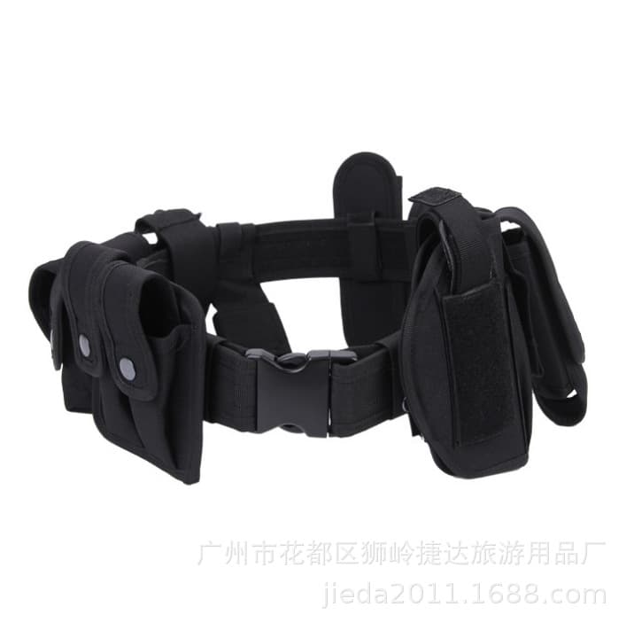 Tactical Belt 10-Piece Set Camo Outdoor Belt Security Guard Belt Security 10-Piece Set