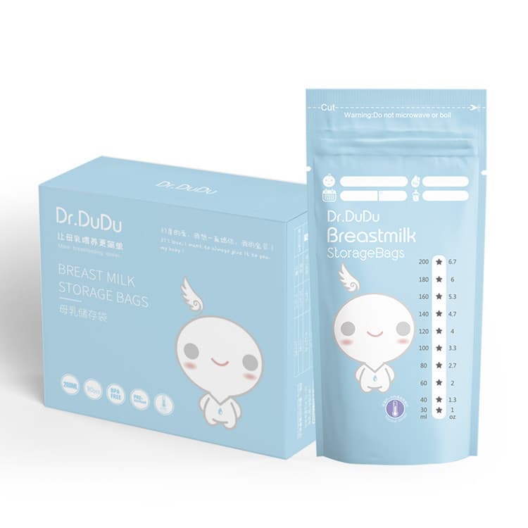In Stock Dr.DuDu 200ml Breast Milk Storage and Preservation Bags, 30 Pieces