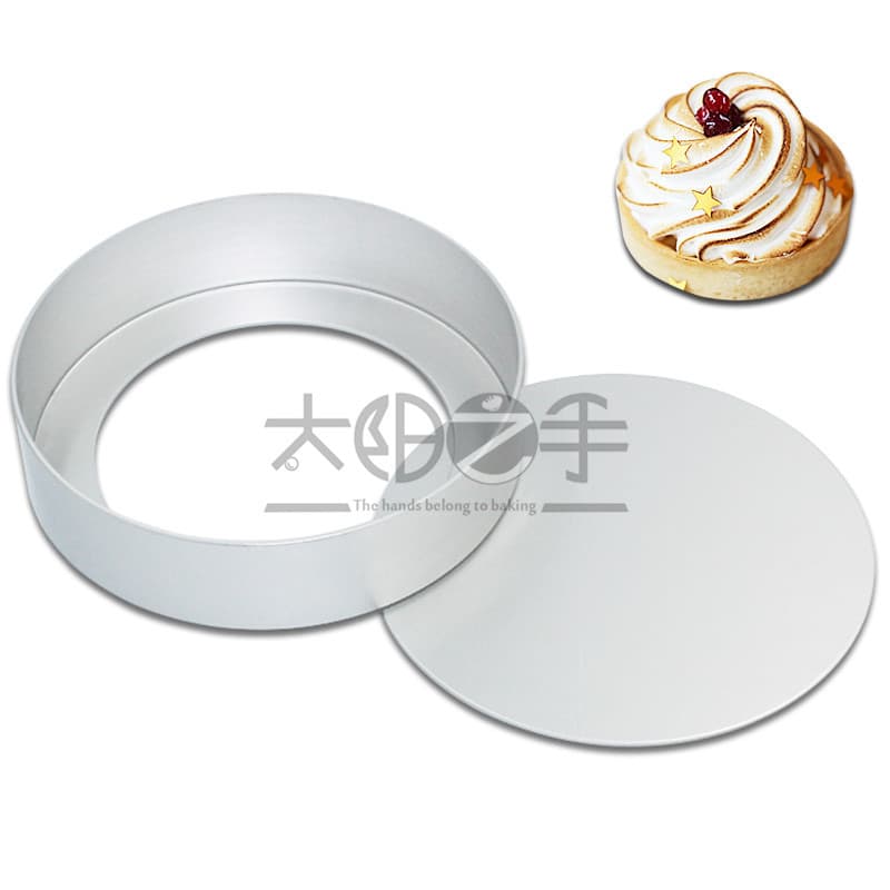 Anode right angle tower mold 5, 7, 8CM aluminum alloy live bottom round tower mold pie plate coconut mold tower skin pressure stick pie mold