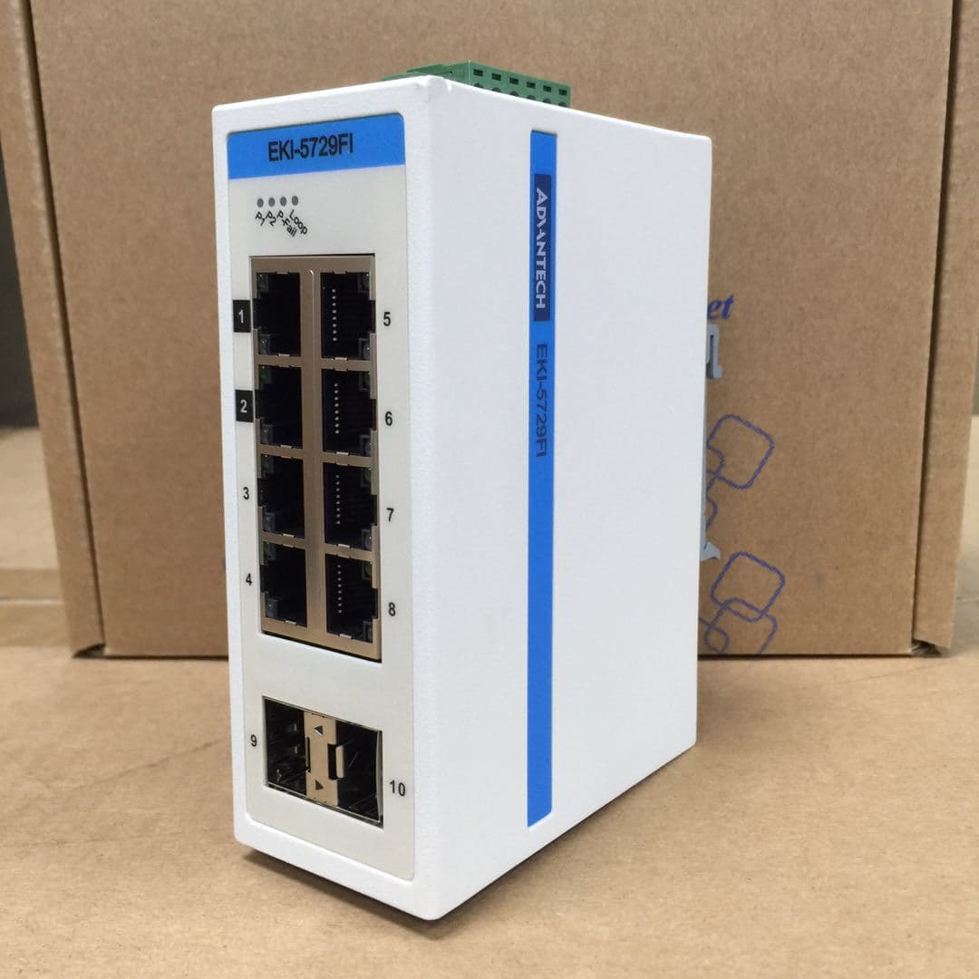 Taiwan Advantech EKI-5729FI-AE Gigabit 2 Fiber 8 Copper Wide-Temperature Configuration Switch with Modbus/TCP Protocol