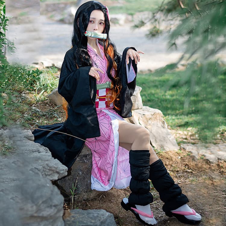 Cute Wind and Ghost Blade of Extinction Brother and Sister's Trip Stove Door Your Beans cosplay Costume Wig Clog Suit