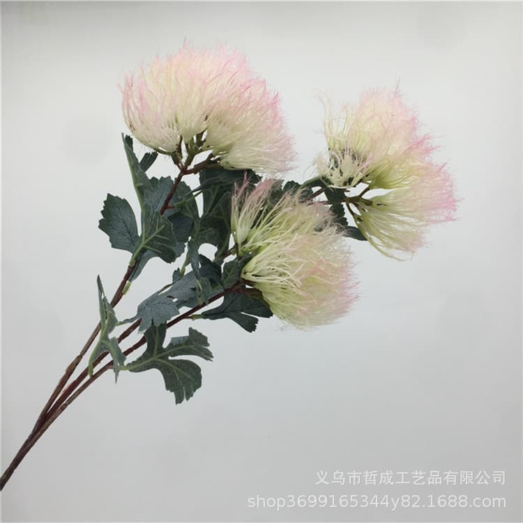 Acacia Artificial Dandelion Plush Flower Fake Flower Indoor Decoration Dried Flower Display Living Room Ornament Mimosa Fruit
