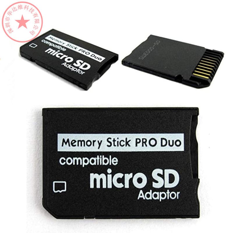 MicroSD to MS Pro Duo Adapter Sleeve, TF Card to MS Card Slot Converter