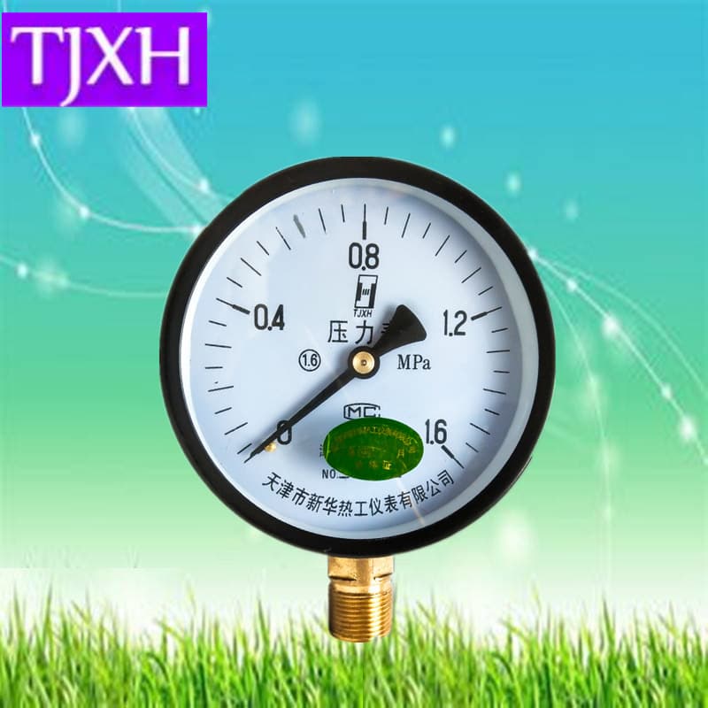 Manufacturer supplies Tianjin Xinhua Thermal Y-100 pressure gauge, air pressure gauge 1.6MP, water pressure gauge, floor heating pressure gauge