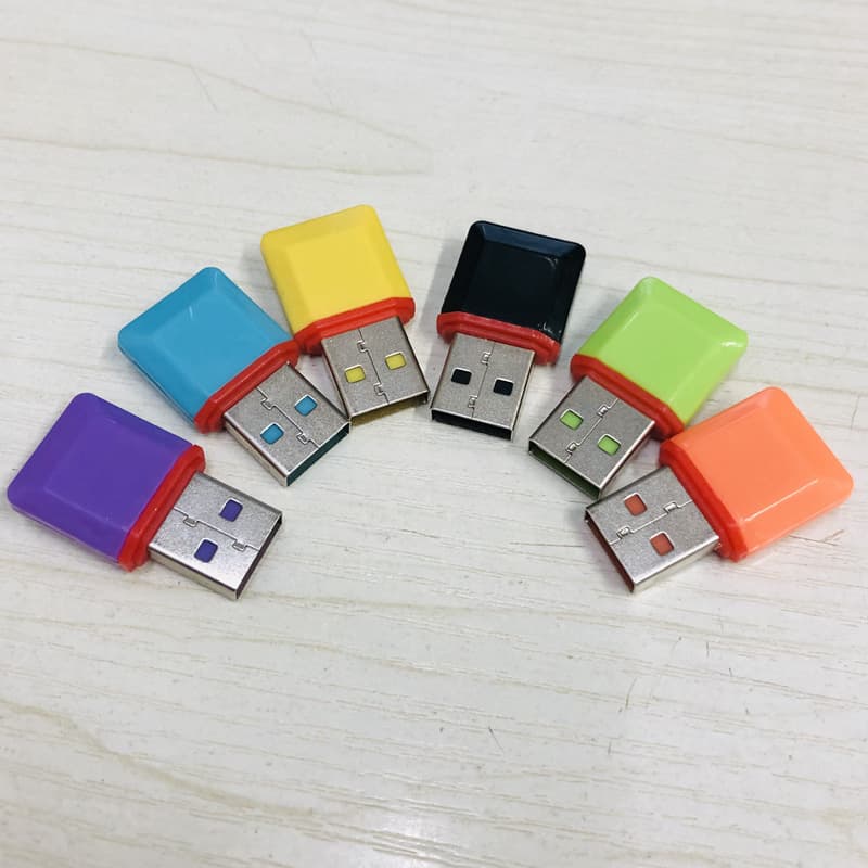 Factory Direct Small Diamond Card Reader Single TF Card High-Speed Card Reader Colorful Diamond Card Reader Block Card Reader