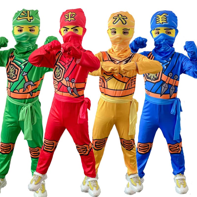 LEGO NINJAGO Kids Anime Costume Cosplay Halloween Ninja Outfit