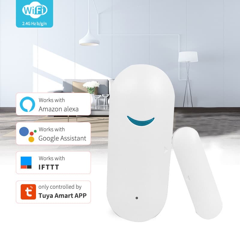 Tuya Smart Wi-Fi Door Magnetic Alarm, Remote Smart Linkage Switch Sensor, AliExpress