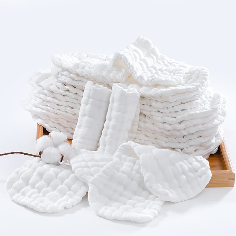 Wholesale infant diapers cotton gauze washable pads, 12-layer gauze peanut-shaped diapers newborn baby underpads