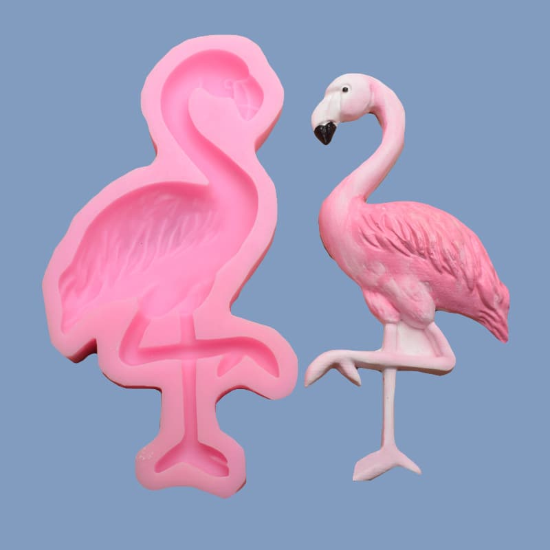 Duorui Factory Large Flamingo Fondant Silicone Mold DIY Chocolate Cake Decoration Aromatherapy Gypsum Mold
