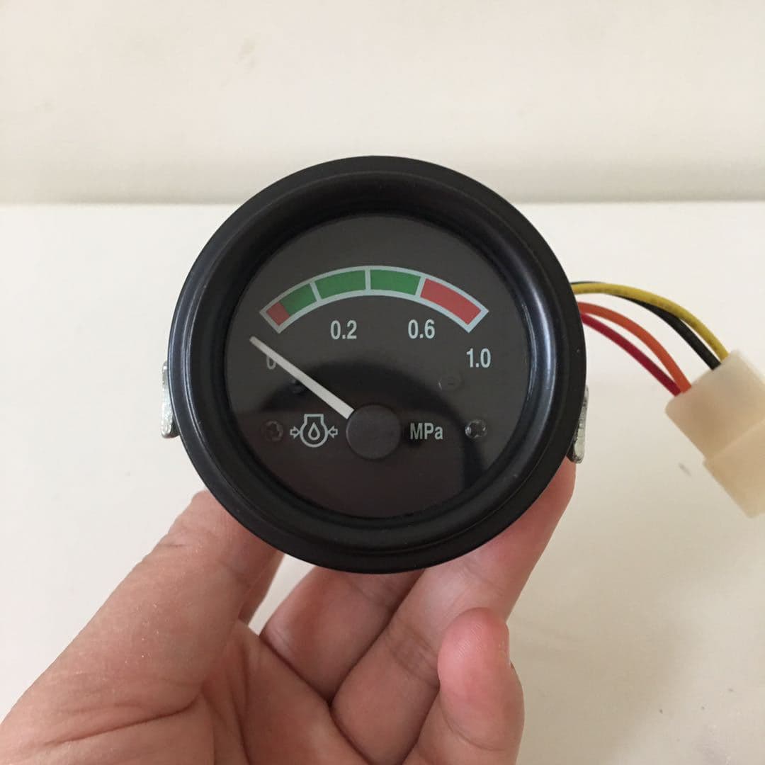 Inductive Engine Oil Pressure Gauge 1.0MPA 55MM Round Vehicle-mounted Pressure Gauge Head 12v24v Modified Vehicle