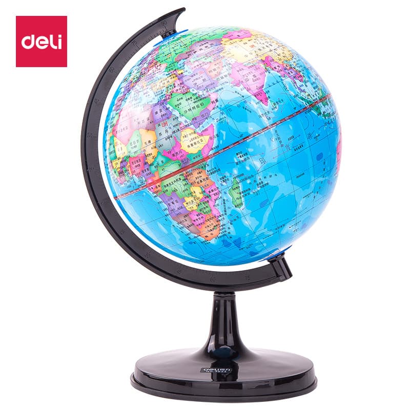 Deli 3033 large globe student standard 20cm teacher teaching geography usable clear globe wholesale.