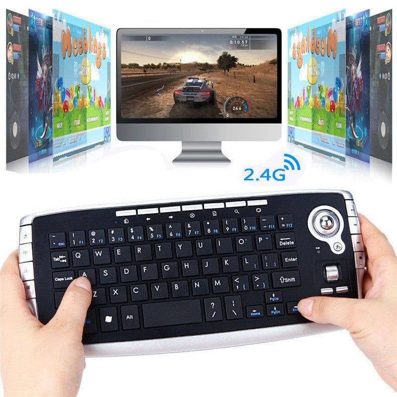 Multimedia Keyboard Wireless Trackball Keyboard Mini 2.4G Wireless Keyboard Combo Multimedia Keyboard Set