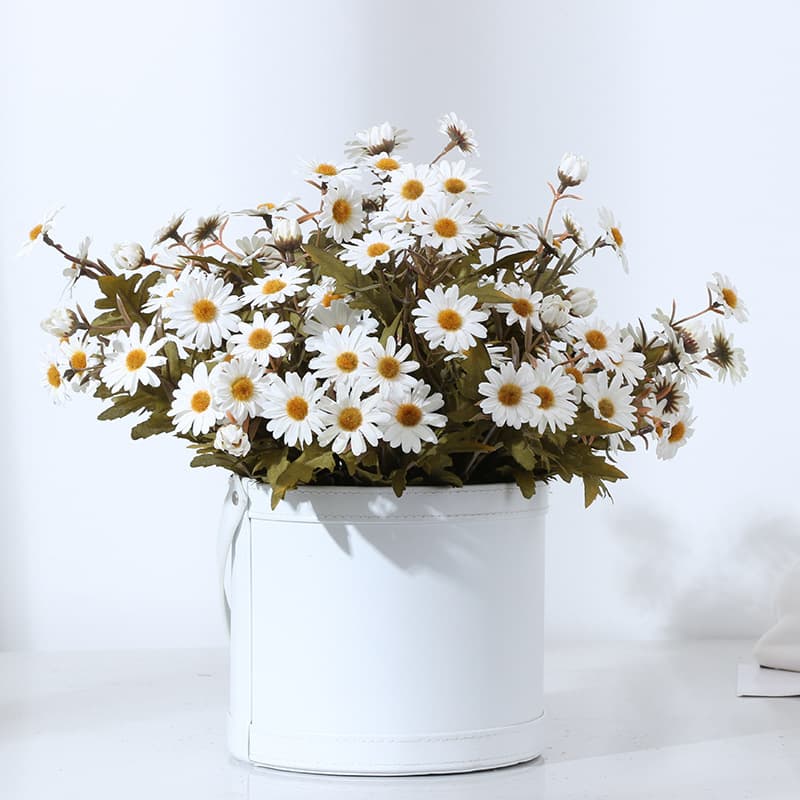 Artificial Wild Chrysanthemum Bouquet, 9-Head Korean-style Small Daisy for Autumn-themed Wedding Decor