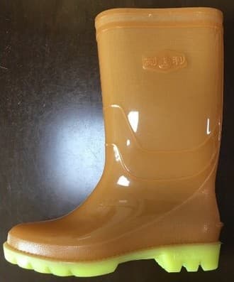 Zhenqun 0401 Nail-Resistant Orange Unisex Long Water Shoes, Rubber Labor Protection High Boots, Outdoor Rain Shoes with Flat Heel