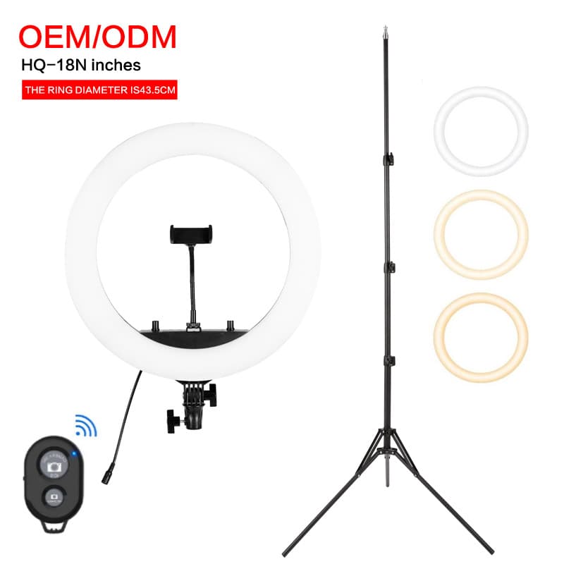 HQ-18 inch LED Beauty Ring Light Live Photography Light Mobile Phone Photo Light Selfie Tripod