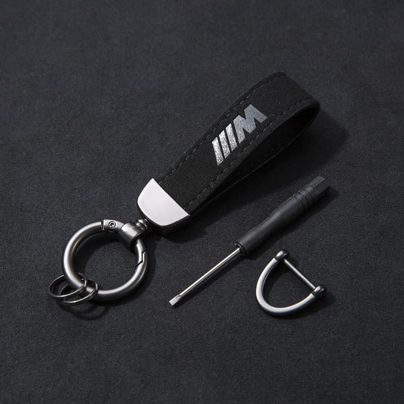 Factory Direct Trendy Car Keychain Couple Style Suitable for Car Keychain // M Suede Export Model