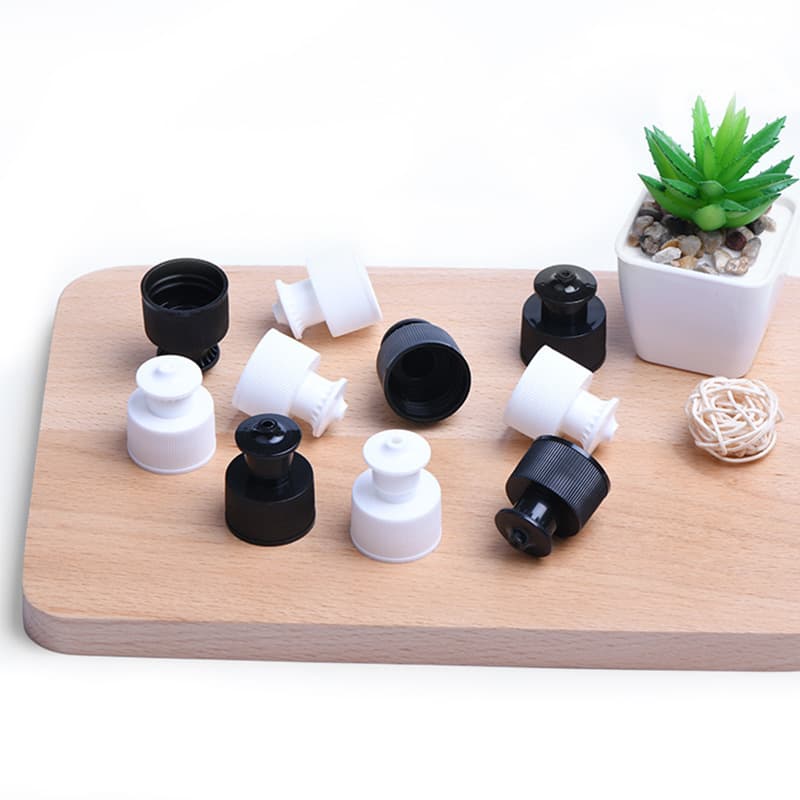 Plastic Press-Push 24/28/410 Pull-Top Cap for Dish Soap, PP Plastic Cap, Sports Umbrella-Shaped Pull Cap