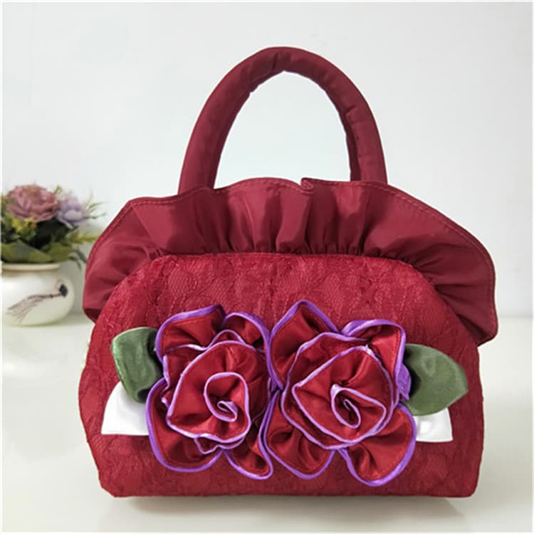 2026 New Lace Handbag Tote Fabric Bag Small Cloth Bag for Middle-Aged and Elderly Phone Bag Key Coin Purse Storage Bag