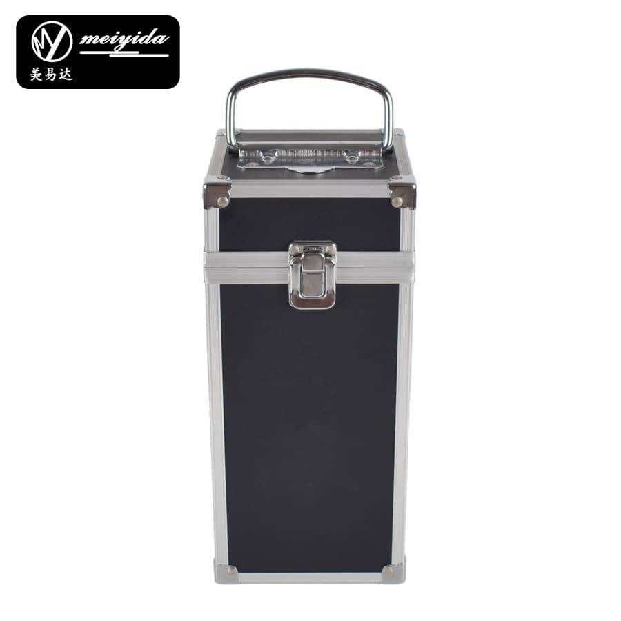 High-end and practical aluminum alloy wine case for single-bottle red wine, portable aluminum wine case