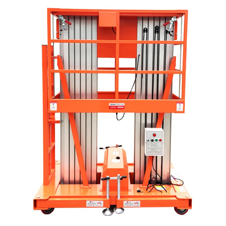 Aluminum Alloy Elevator Single Mast Double Mast Electric Lift 8m 10m Mobile Aluminum Alloy Lifting Platform