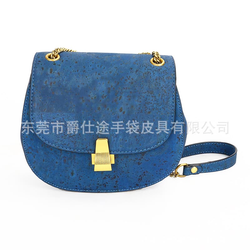 Korean-style simple Cork chain bag, waterproof eco-friendly genuine wood shoulder bag, fashionable cork crossbody bag