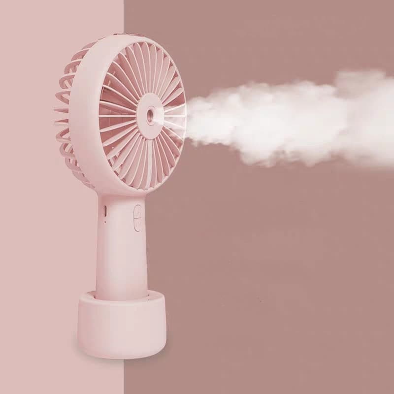 Handheld Spray Fan USB Rechargeable Cooling Mini Portable Dormitory Water Mist Spray Cool Breeze Desktop Small Fan