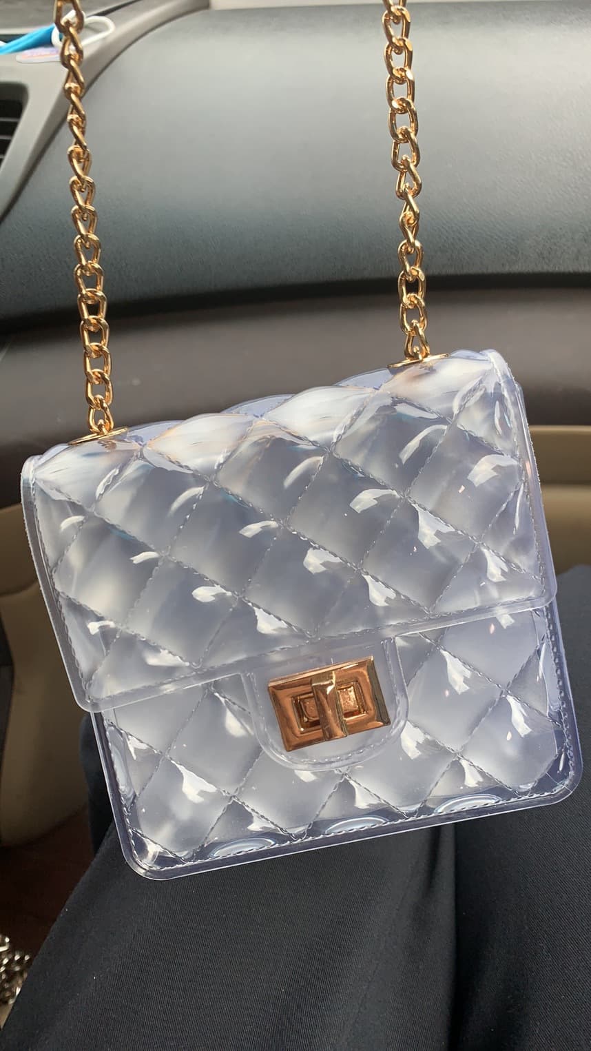 Women's handbag 2024 new style pearl tote mini translucent jelly bag, fashionable and casual small coin purse.