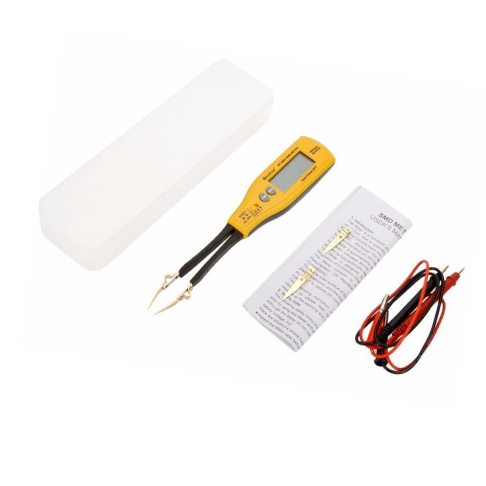 Huapu SMD Clip-on Tester with Automatic Resistor and Capacitor Component Identification Digital Multimeter (English Version)